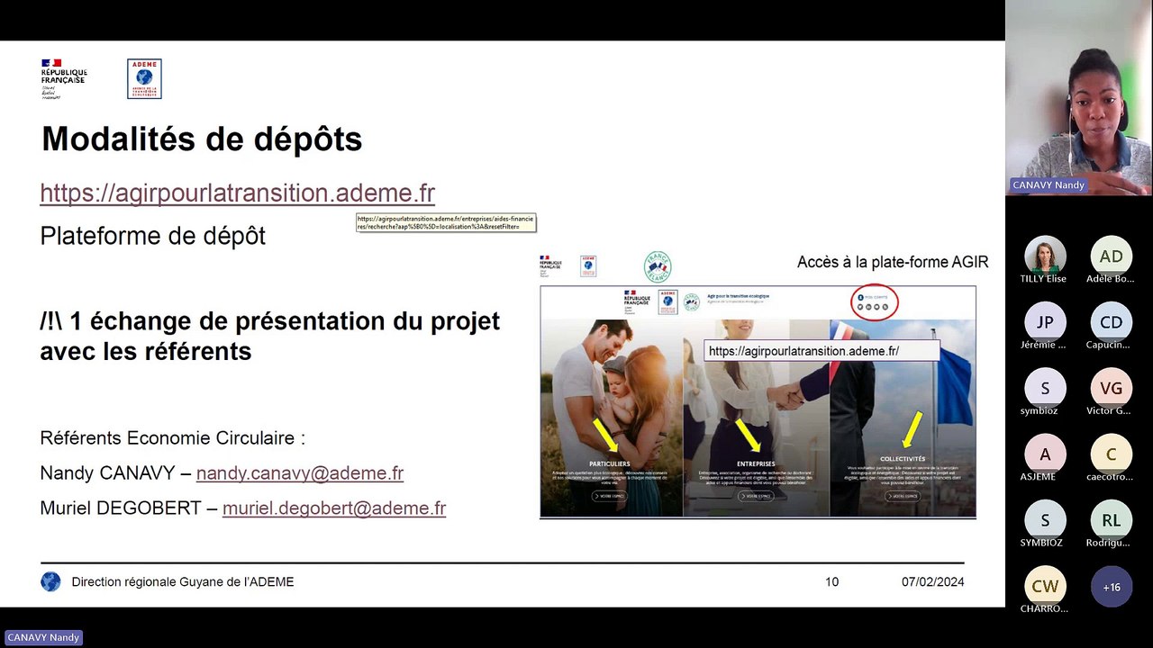 Webinaire de présentation de l’appel à projets Economie Circulaire Guyane 2024