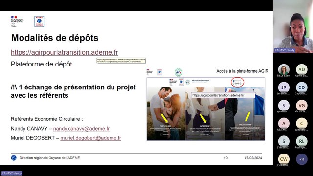 Webinaire de présentation de l’appel à projets Economie Circulaire Guyane 2024
