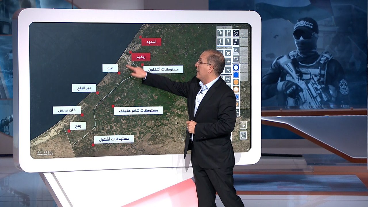 خريطة التطورات الميدانية في أسدود ومحاور غزة