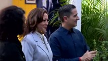 Kamala Harris unknowingly claps along to Spanish song protesting against her on visit to Puerto Rico