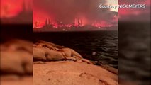 #OMG: fuego de California rodea camper y son evacuados 30 horas después.