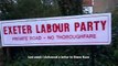 Just Stop Oil protesters fly-post Exeter Labour HQ