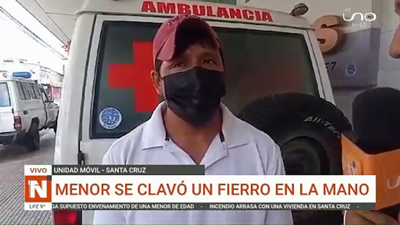 Menor se clavó un fierro