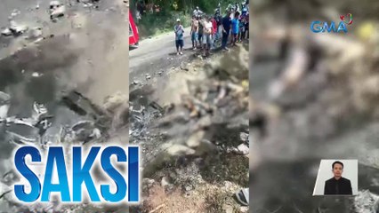 Van, nagliyab matapos masalpok ng truck; 17 patay | Saksi