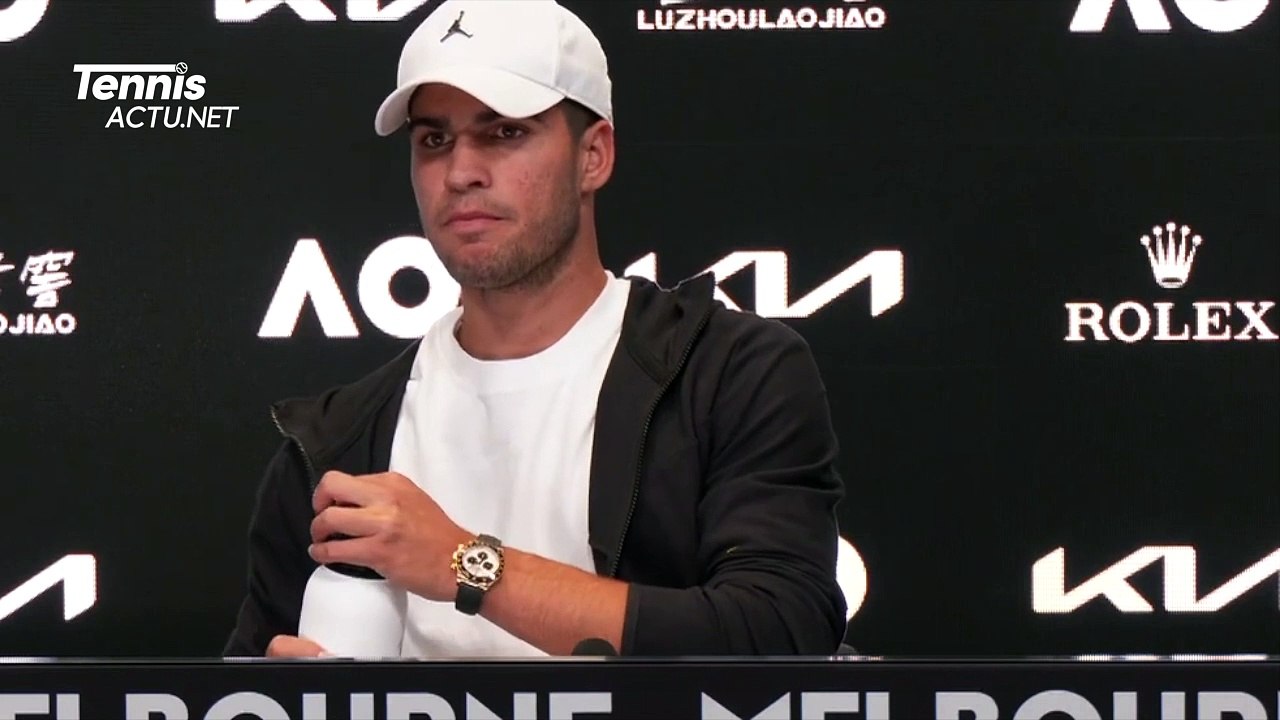 Open d'Australie 2024 - Carlos Alcaraz avant de débuter l'Australian Open