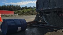 Kuzey Marmara Otoyolu'ndaki kazada kimyasal madde tedirginliği