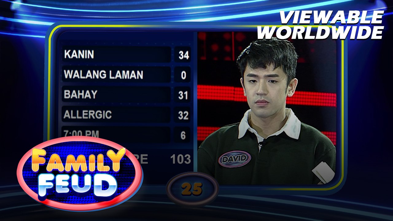 Family Feud: DAVID LICAUCO, NAGLARO SA FAST MONEY ROUND (Episode 372)
