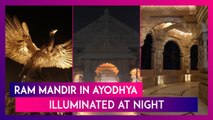 Ram Mandir Illuminated At Night: Stunning Pictures Of Ayodhya Ram Temple During Night