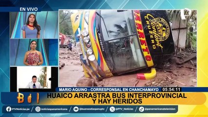 Lluvias en Chanchamayo: huaico arrastra bus interprovincial y deja heridos