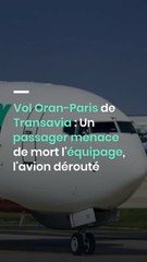 Vol Oran-Paris de Transavia : Un passager menace de mort l'équipage, l'avion dérouté