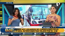 ATU: desde hoy usuarios de los corredores rojo y azul podrán conectar sus viajes por S/ 3.50