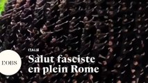 En Italie, les néofascistes effectuent des saluts 