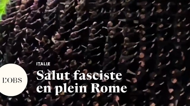 En Italie, les néofascistes effectuent des saluts romains lors de leur rendez-vous annuel à Rome
