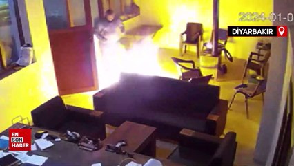 Diyarbakır'da sobayı tutuşturmak için benzin döktü