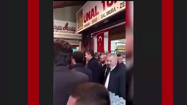 AKP’nin İBB adayı Murat Kurum’un esnaf ziyaretinde gerginlik