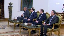 الرئيس السيسي يستقبل الرئيس الفلسطيني وأمين عام جامعة الدول العربية