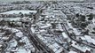 Dramatic drone footage of snow in Worthing - the first of 2024