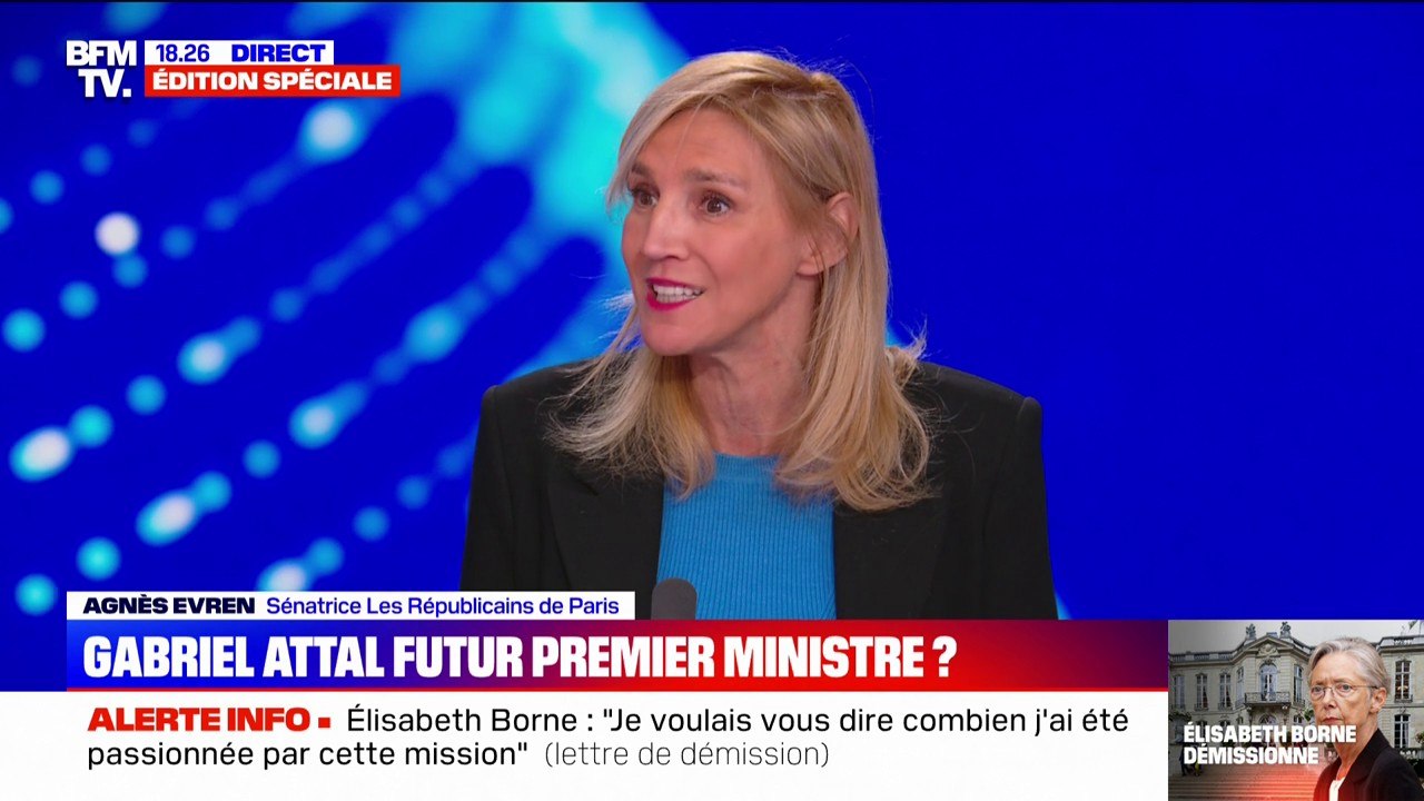 Agnès Evren (sénatrice LR de Paris): "Gabriel Attal est jeune, talentueux, politique (...) Il a beaucoup d'autorité pour son âge"