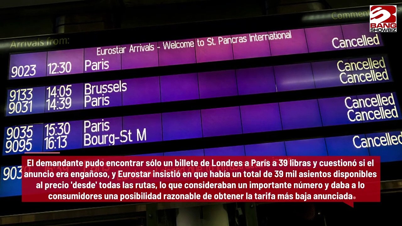 ASA advierte a Eurostar por campaña de tarifas baratas