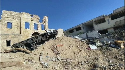 لقطات للدمار اللاحق بالمسجد العمري الكبير في غزة