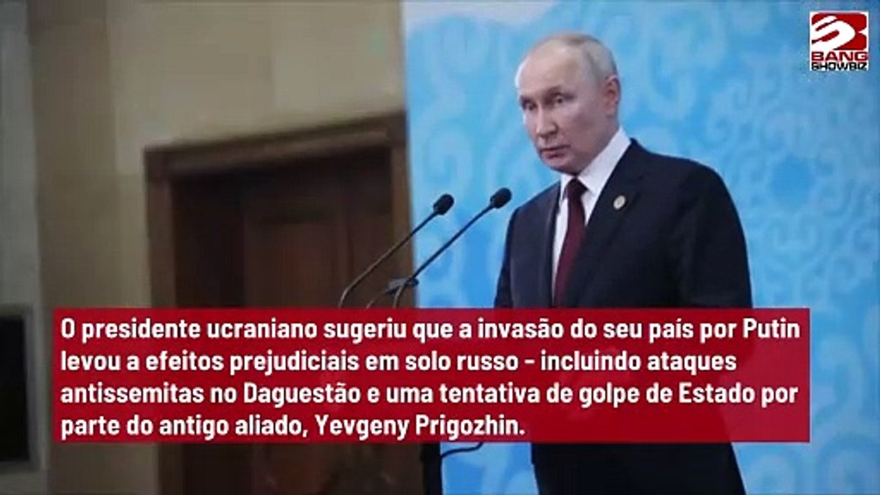 Zelensky diz que Putin está ‘perdendo o controle’ da Rússia