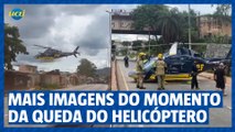 Mais imagens da queda do helicóptero da PRF em BH