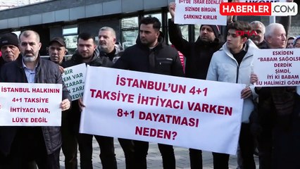 UKOME Toplantısında Taksicilerin Protestosu