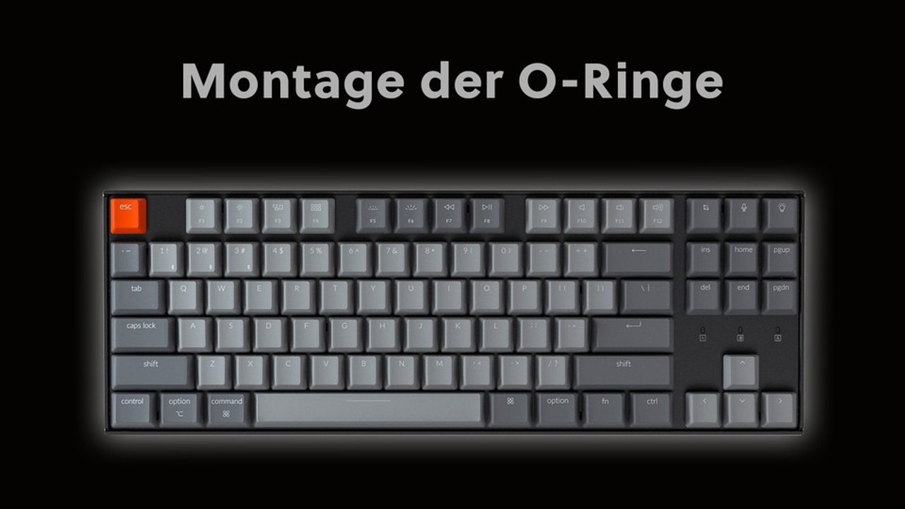 Tuning für mechanische Tastaturen - Einbau von O-Ringen in die Tastenkappen im Zeitraffer