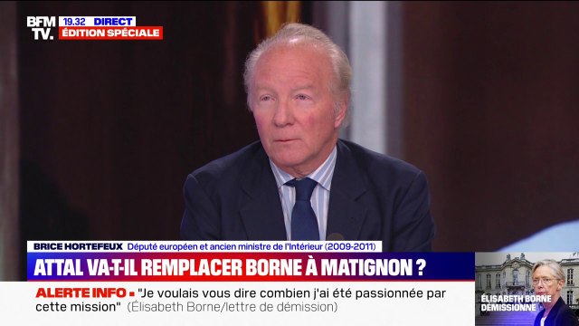 Pour Brice Hortefeux (député européen LR et ancien ministre de l’Intérieur), l'exercice d'Élisabeth Borne à Matignon a dû être un purgatoire