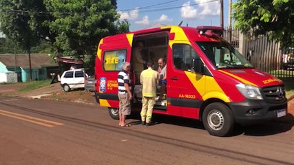 Homem é socorrido após cair de escada no Turisparque