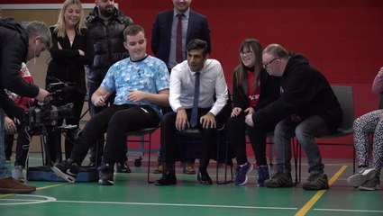 Sport’s fan’s sweet reaction meeting Sunak at Accrington Stanley community hub