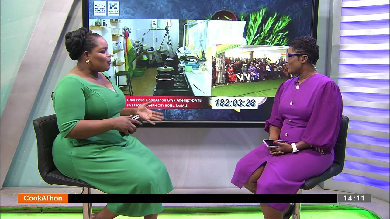 Chef Faila Cook-A-Thon Attempt Day 8 - Adom TV (8-1-24)