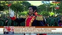 Autoridades de Venezuela reciben los restos mortales del general Sifontes