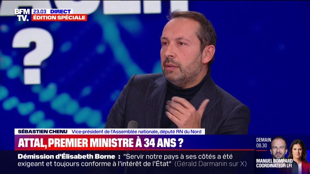 Changement de Premier ministre: Gabriel Attal ne va pas résister à Emmanuel Macron , pour Sébastien Chenu (RN)
