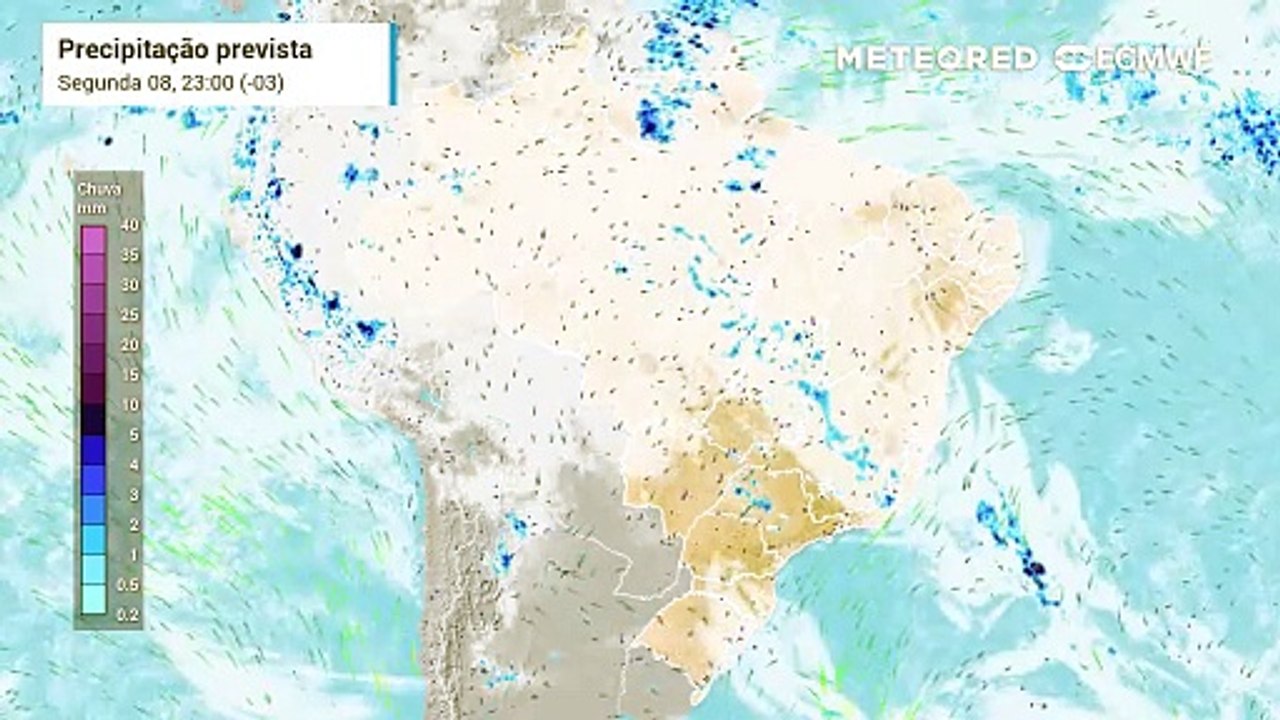 Calor e tempestades pelo Brasil