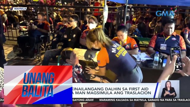 Ilang deboto, kinakailangang dalhin sa first aid station bago pa man magsimula ang Traslacion | UB