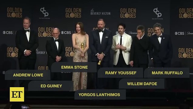 Emma Stone Reacts to 'A-hole' Taylor Swift's Reaction to Her Golden Globes Win