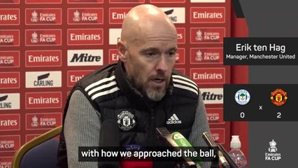 Скачать видео: Ten Hag taking FA Cup 'seriously' after Wigan win