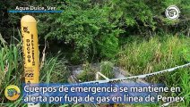 Cuerpos de emergencia se mantiene en alerta por fuga de gas en línea de Pemex