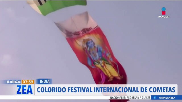 Realizan colorido festival internacional de cometas en India
