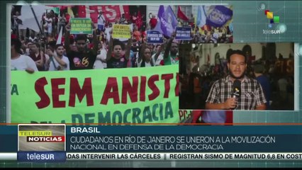 Ciudadanía se concentra en Río de Janeiro a un año del intento de golpe de Estado contra Lula