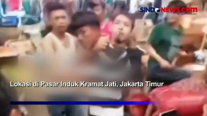 Pencuri Ponsel Babak Belur Diamuk Massa di Pasar Induk Kramat Jati