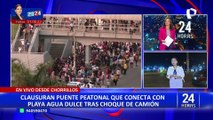 Chorrillos: despliegan personal de tránsito para que personas crucen vía tras clausura de puente
