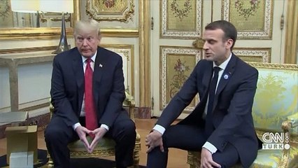 Trump'tan Macron taklidi! Fransız liderin aksanıyla dalga geçti