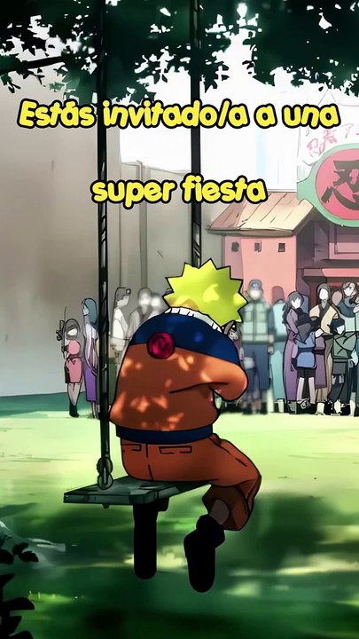 Video invitación editable de Naruto gratis
