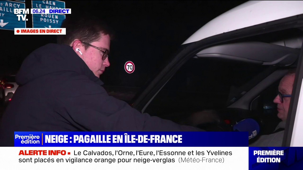 "Je prends mon mal en patience et j'attends": les automobilistes coincés sur l'A13 à cause de la neige