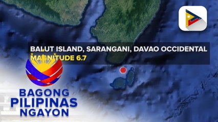 Magnitude 6.7 na lindol, yumanig sa Sarangani, Davao Occidental