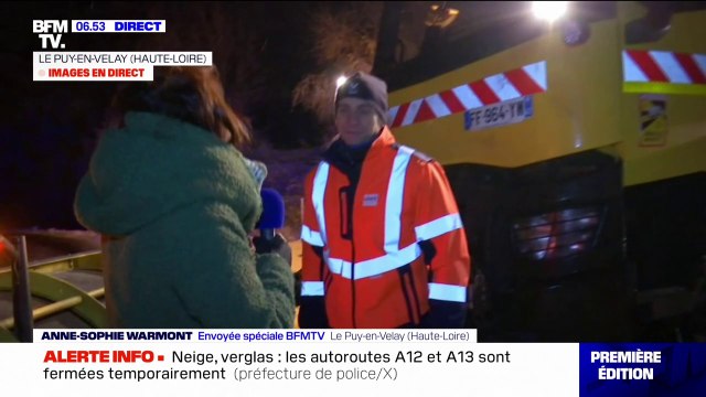 Le risque aujourd'hui, c'est le regel des chaussées : en Haute-Loire, les saleuses et déneigeuses mobilisées pour sécuriser les routes