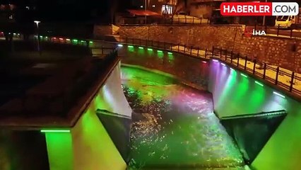 Binlerce yıllık Bitlis Deresi ışıklandırıldı