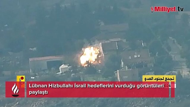 Lübnan Hizbullahı İsrail hedeflerini vurduğu görüntüleri paylaştı